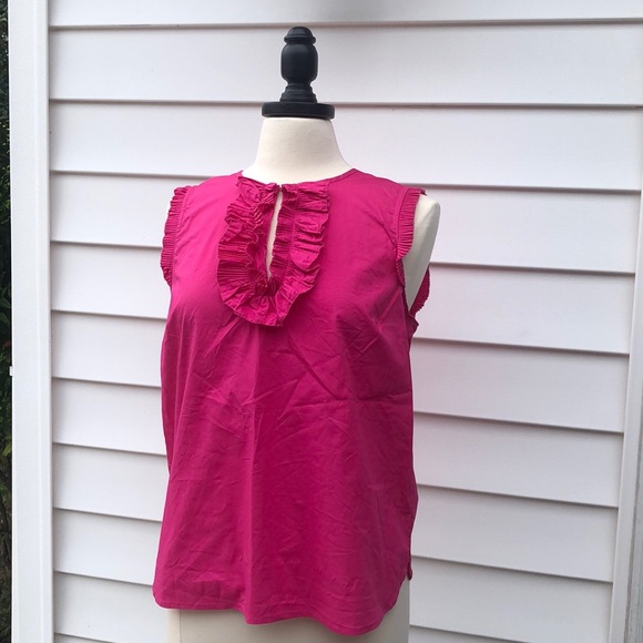 J. Crew Ruffle Shirt in the funnest of colors! - Picture 2 of 8